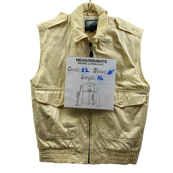 VTG SEARS Fieldmaster Sleeveless Utility Puffer Vest  Jacket W/Button Epaulets L - Picture 7 of 15